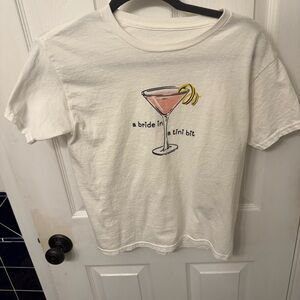 White bridal baby tee